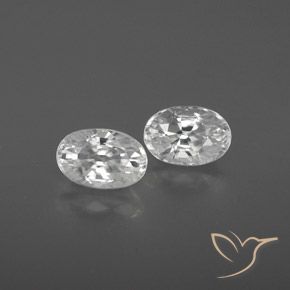 1.74ctw Naturale Bianco Zircone, Ovale, VVS