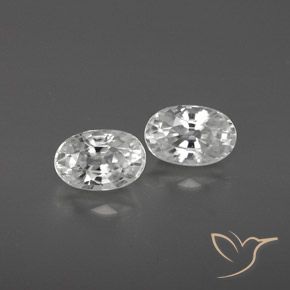 1.72ctw Naturale Bianco Zircone, Ovale, VVS