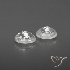Gemme di Zircone Bianco naturale da 1.72 ct, Ovale, VVS