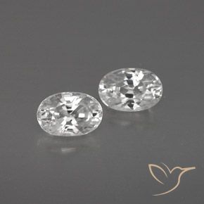 Gemme di Zircone Bianco naturale da 1.67 ct, Ovale, VVS