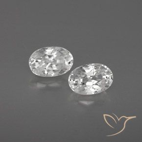 Gemme di Zircone Bianco naturale da 1.67 ct, Ovale, VVS
