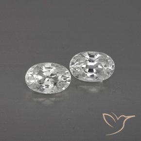 1.70ctw Naturale Bianco Zircone, Ovale, VVS-VS