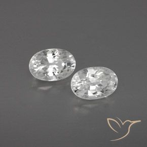 Gemme di Zircone Bianco naturale da 1.70 ct, Ovale, VVS-VS