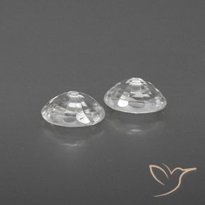 Gemme di Zircone Bianco naturale da 1.70 ct, Ovale, VVS-VS