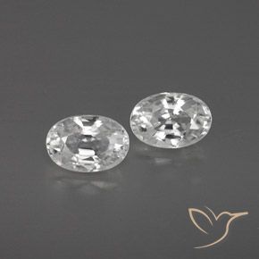 1.75ctw Naturale Bianco Zircone, Ovale, VVS-VS