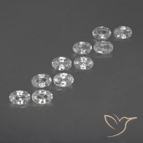 Gemme di Zircone Bianco naturale da 7.43 ct, Ovale, VVS-VS