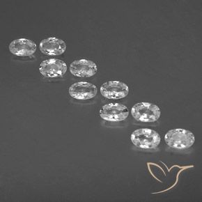 6.68ctw Naturale Bianco Zircone, Ovale, VVS-VS