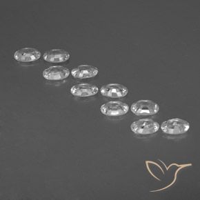 Gemme di Zircone Bianco naturale da 6.68 ct, Ovale, VVS-VS