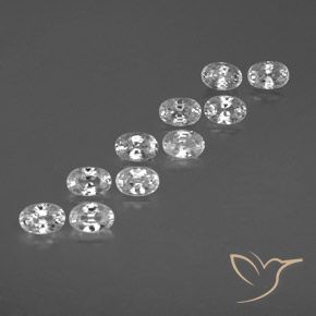 Gemme di Zircone Bianco naturale da 8.15 ct, Ovale, VVS-VS