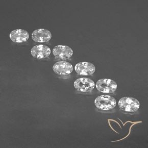 7.16ctw Naturale Bianco Zircone, Ovale, VVS-VS