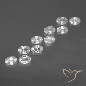 Gemme di Zircone Bianco naturale da 7.16 ct, Ovale, VVS-VS