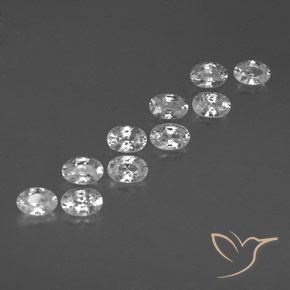 Gemme di Zircone Bianco naturale da 7.34 ct, Ovale, VVS-VS