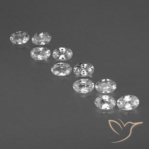7.10ctw Naturale Bianco Zircone, Ovale, VVS-VS