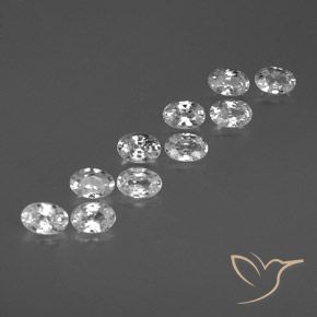 Gemme di Zircone Bianco naturale da 7.10 ct, Ovale, VVS-VS