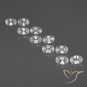 8.67ctw Naturale Bianco Zircone, Ovale, VVS-VS