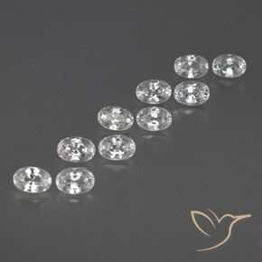 Gemme di Zircone Bianco naturale da 8.67 ct, Ovale, VVS-VS