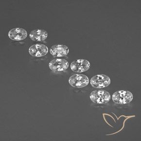 7.97ctw Naturale Bianco Zircone, Ovale, VVS-VS