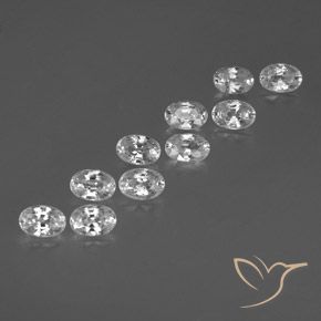 Gemme di Zircone Bianco naturale da 7.97 ct, Ovale, VVS-VS