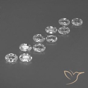 Gemme di Zircone Bianco naturale da 6.59 ct, Ovale, VVS-VS
