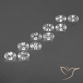 Gemme di Zircone Bianco naturale da 7.86 ct, Ovale, VVS-VS