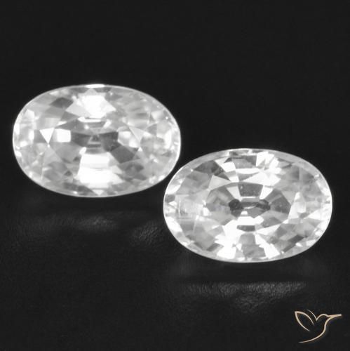 1.83ctw Naturale Bianco Zircone, Ovale, VVS-VS