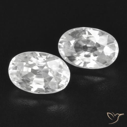 Gemme di Zircone Bianco naturale da 1.83 ct, Ovale, VVS-VS