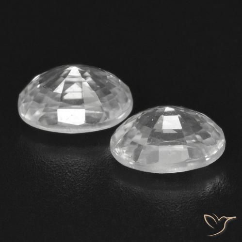 Gemme di Zircone Bianco naturale da 1.83 ct, Ovale, VVS-VS
