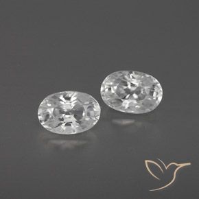 1.71ctw Naturale Bianco Zircone, Ovale, VVS