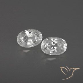 Gemme di Zircone Bianco naturale da 1.71 ct, Ovale, VVS