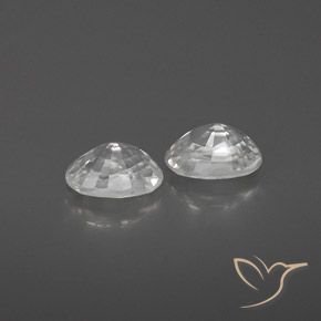 Gemme di Zircone Bianco naturale da 1.71 ct, Ovale, VVS