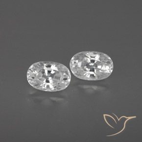 1.74ctw Naturale Bianco Zircone, Ovale, VVS