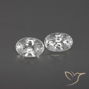 1.64ctw Naturale Bianco Zircone, Ovale, VVS
