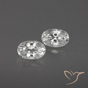 1.69ctw Naturale Bianco Zircone, Ovale, VVS