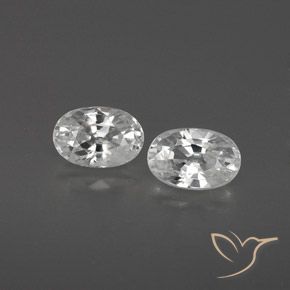 1.67ctw Naturale Bianco Zircone, Ovale, VVS-VS