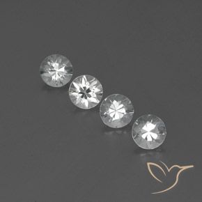 3.81ctw Naturale Bianco Zircone, Rotondo, VVS-VS