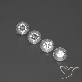 3.53ctw Naturale Bianco Zircone, Rotondo, VVS-VS