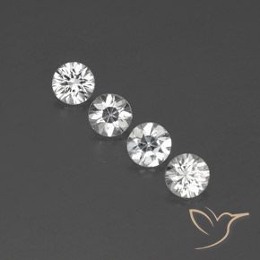 3.56ctw Naturale Bianco Zircone, Rotondo, VVS-VS, Photo A
