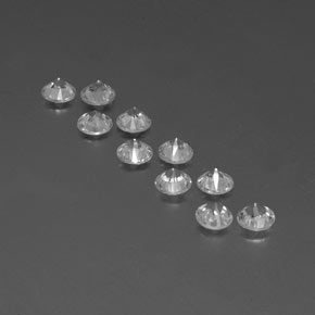 Zircone naturale bianco da  ct, taglio rotondo, VVS-VS