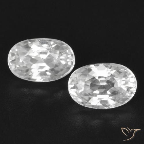 1.74ctw Naturale Bianco Zircone, Ovale, VVS