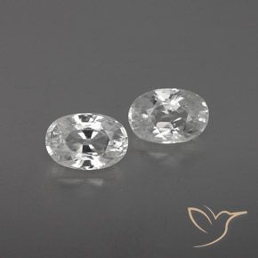 1.72ctw Naturale Bianco Zircone, Ovale, VVS, Photo A