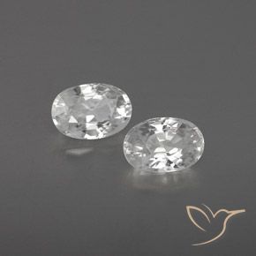 Gemme di Zircone Bianco naturale da 1.72 ct, Ovale, VVS