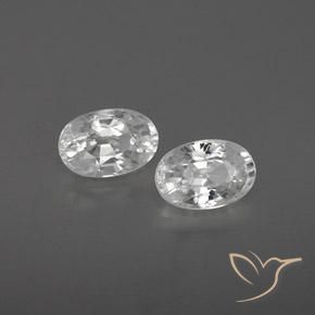 Gemme di Zircone Bianco naturale da 1.75 ct, Ovale, VVS-VS