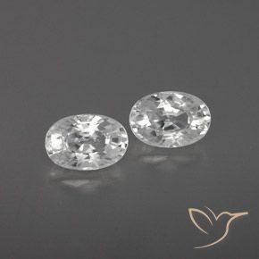 1.75ctw Naturale Bianco Zircone, Ovale, VVS-VS