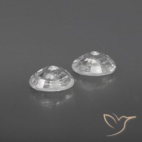 Gemme di Zircone Bianco naturale da 1.75 ct, Ovale, VVS-VS