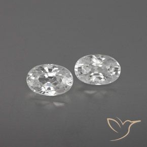 1.71ctw Naturale Bianco Zircone, Ovale, VVS