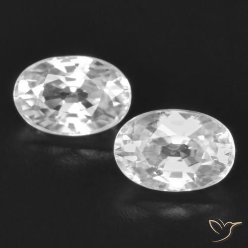 1.66ctw Naturale Bianco Zircone, Ovale, VVS