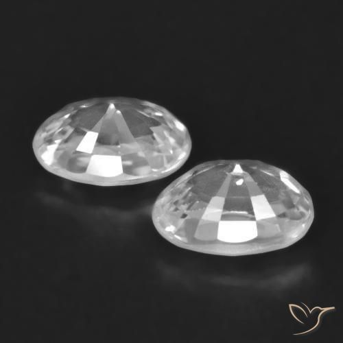 Gemme di Zircone Bianco naturale da 1.66 ct, Ovale, VVS