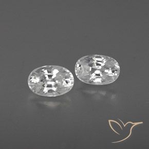 1.71ctw Naturale Bianco Zircone, Ovale, VVS