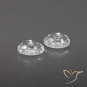 Gemme di Zircone Bianco naturale da 1.71 ct, Ovale, VVS