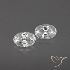1.63ctw Naturale Bianco Zircone, Ovale, VVS